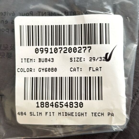 J Crew 484 Slim-fit midweight tech pant Men’s Size 29 x 32 Carbon Grey - Picture 4 of 8